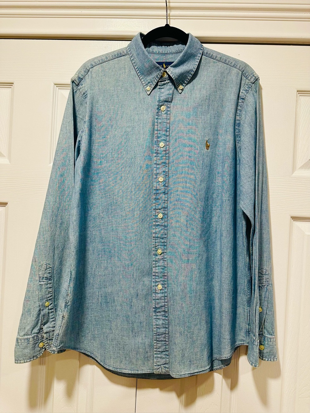 Ralph Lauren Light Blue Denim Long-Sleeve Button-Down Shirt